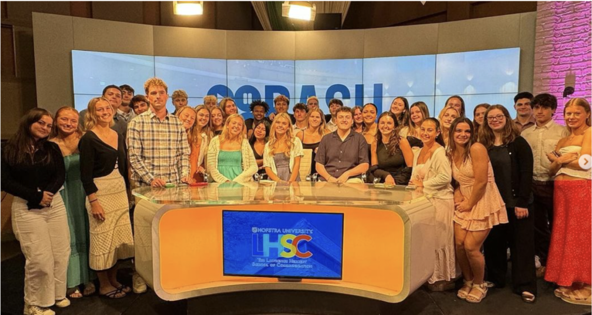 The classes on set at Hofstra University at the BASH awards